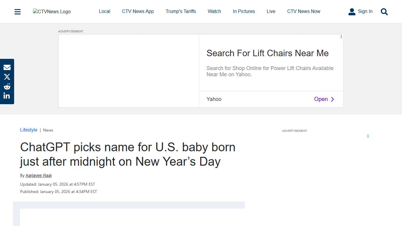 ChatGPT picks baby name: Maryland, 2026
